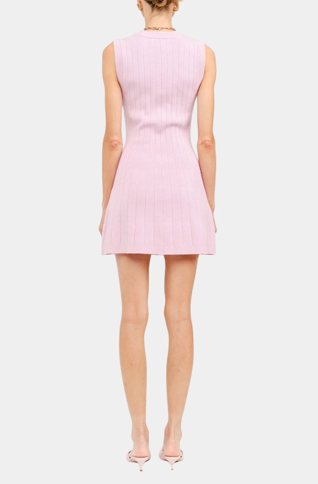 VESTIDO ROSA DE PUNTO
