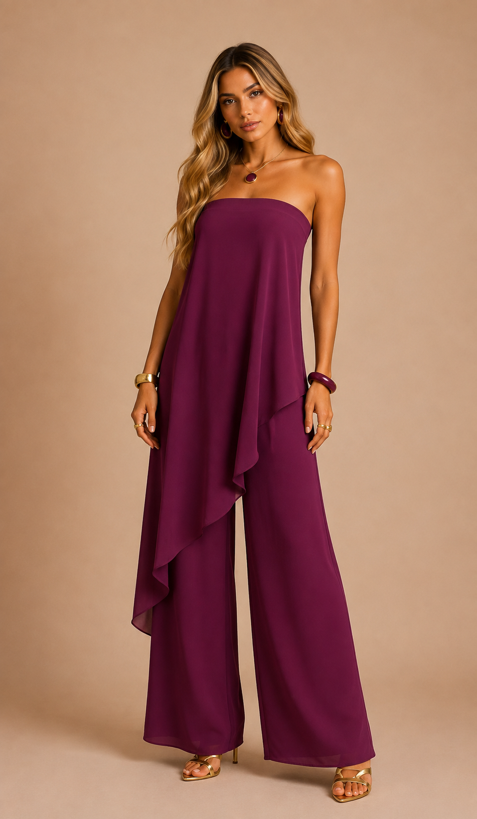 CONJUNTO STRAPLESS MAGENTA